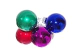 Christmas Small Ball Glass Ornaments Assorted Colors 15 Pack