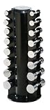 York Barbell Professional Chrome Dumbbell Set with Vertical Rack