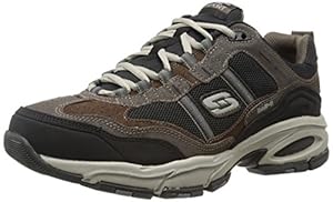 Skechers Sport Men's Vigor 2.0 Trait  Memory Foam Sneaker, Brown/Black, 9 XW US