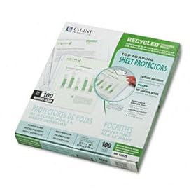 Recycled Polypropylene Sheet Protector, Reduced Glare, 11 x 8 1/2, 100/BX