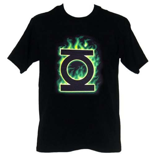  Green Lantern Flame Logo Men's T-Shirt