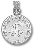Washington State Cougars Solid Sterling Silver Seal Pendant