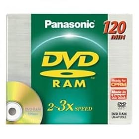 Panasonic 3x speed, 4.7GB, 5 pack DVD-RAM Disc