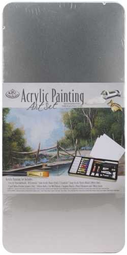 Deluxe Acrylic Paint Art Kit With Tin 14