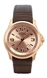 Rotary Gents Gold Plated Waterproof Quartz Strap Watch