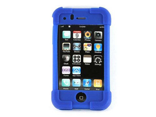 Apple iPhone 3G/3GS Silicone Skin w/ Anti-Shock - Blue