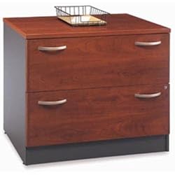 Bush Furniture Series C 2 Drawer Lateral Wood File Cabinet in Hansen Cherry