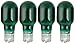 Moonrays 11692 4-Watt Wedge Base Light Bulbs, 4 Pack, Green