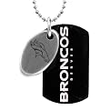 NFL Denver Broncos 2 Piece Black & Steel Sport Tag - 26"