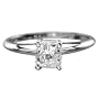 .30 CT E SI1 RADIANT DIAMOND SOLITAIRE 14K WHITE GOLD
