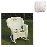 North Cape Richmond Aluminum Frame Resin Wicker Rocker - White