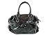 Black and Brown Faux Croc Maggie Handbag with Detachable Shoulder Strap