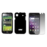 EMPIRE Black Rubberized Hard Case Cover + Screen Protector for T-Mobile Sam ....