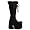 CAMEL-311, 5" Heel Blk Imitation Suede Fur Trimed Knee Boot(Black Imitation Suede,7)