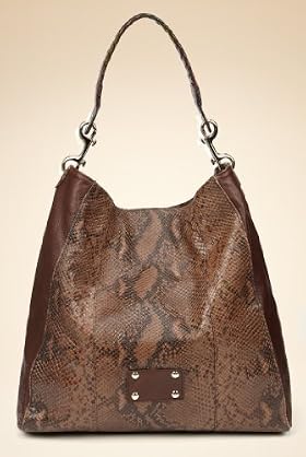 Autograph Italian Exclusive Leather Snakeskin Effect Hobo Bag