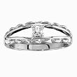 14K White Gold Diamond Ring - 0.10 Ct.