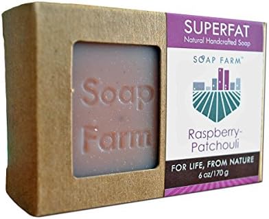 Soap Farm Raspberry-Patchouli SUPERFAT All Natural Soap 6 oz Bar