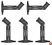 5 Black Universal Satellite Speaker Mounts / Brackets for Walls and Ceilings