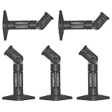 Buy 5 Black Universal Satellite Speaker Mounts Brackets for Walls and Ceilings 1XZ  by AV Axis