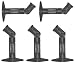 5 Black Universal Satellite Speaker Mounts / Brackets for Walls and Ceilings