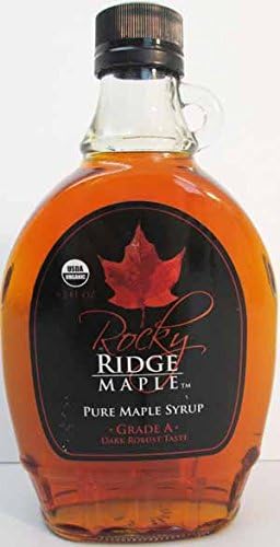 Rocky Ridge: Organic Grade A Dark Robust Maple Syrup 12 Oz (2 Pack)