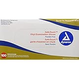 Dynarex Powder Free Vinyl Exam Gloves, X-Large, 100 Count