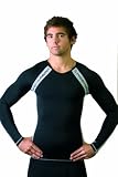 Linebreak Men's Compression Long Sleeve Tee Black/Silver Medium