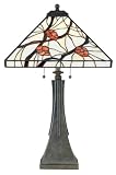 Quoizel Winter Pinecone Tiffany Table Lamp