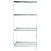 Quantum Storage Systems WR63-1236C Starter Kit for 63" High 4-Tier Wire Shelving Unit, Chrome Finish, 12" Width x 36" Length x 63" Height