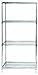 Quantum Storage Systems WR63-1242C Starter Kit for 63" High 4-Tier Wire Shelving Unit, Chrome Finish, 800 lb. Per Shelf Capacity, 12" Width x 42" Length x 63" Height