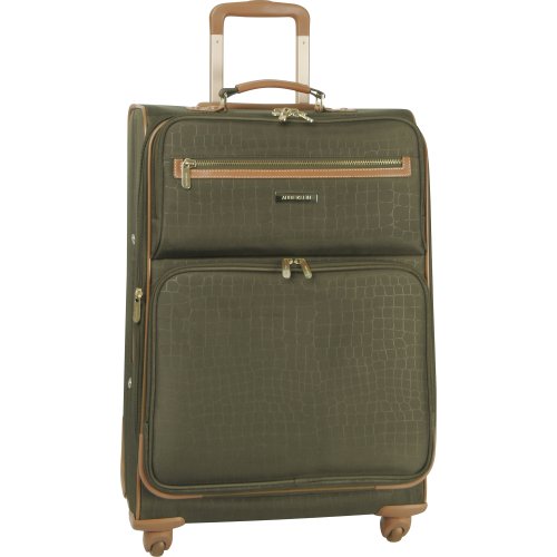 Anne Klein Luggage Jungle Expandable Spinner Printed Suitcase, Olive, One Size