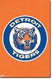 (22x34) Detroit Tigers Retro Logo Sports Poster Print