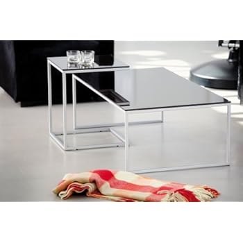 Classico - Table basse blanc/frame powder coated silver/Taille 2/110x60cm