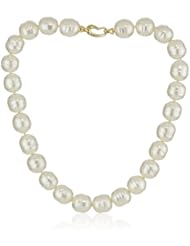 Majorica 14mm White Baroque with Bean Clasp 17" Necklace