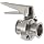 Dixon B5101S200CC-C Stainless Steel 316L Butterfly Valve with Trigger Handle and Silicone Seal, 2" Tube OD