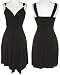 LA BELLE Stretch Rhinestone Handkerchief Dress, Black, Medium, KD9480A-936