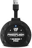 PixelFlash USB 3.0 No-Bend Pins CF Card Reader SuperSpeed 1" Cabled Compact Flash Memory Adapter (PFUSB3CBLD)