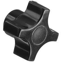 DimcoGray Black Phenolic 4 Prong Knob Female, Brass Insert: 5/16-18" Thread x 7/16" Depth, 1-1/4" Diameter x 7/8" Height x 5/8" Hub Dia x 3/8" Hub Length (Pack of 10)
