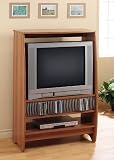 Beautiful Maple Finish TV Stand Entertainment Center