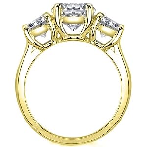 Round Cut Three Stone Setting