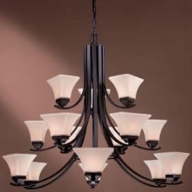 Minka 1819-66 Agilis 66 3 Tier Chandelier, Black by Minka