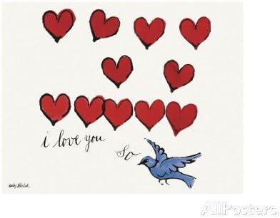 I Love You So, c. 1958 Prints by Andy Warhol 18-Inch by 24-Inch Poster Art Print