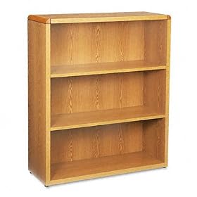 10600 Series Bookcase, 3 Shelves, 36w x 13-1 8d x 43-3 8h, Medium Oak by The HON Company
