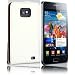 Genuine Leather Ultra Slim Flip Case White For SAMSUNG GALAXY S2 S-II i9100 Mobile Phone with FREE 2 x Clear Screen Protector