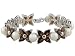 STERLING SILVER 7.5-8.5MM CULTURED FRESHWATER PEARL WITH 34.00CTW GARNET BRACELET