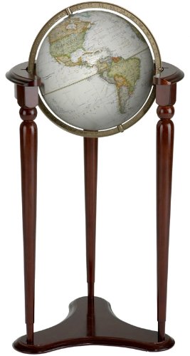 Childrens Toyshop  Toys : The Brent - 12" diameter, Non-Illuminated, Parchment Ocean, Wood Floor Stand