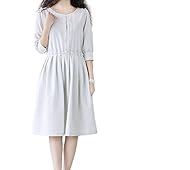 Spring Summer Cotton Bubble Dress Pleated Striped Print  Dress