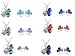 Schmuck : Kette mit Kleeblattanhänger und Kleeblatt Stecker aus SW Kristallen