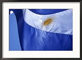 Argentine Flag, Plaza De Mayo, Buenos Aires, Argentina Places Framed Photographic Poster Print by Holger Leue, 29x21