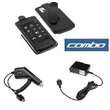 Black Face Out Swivel Belt Clip Holster + Car Charger + Home Travel Charger for LG Vu CU920 CU915 Cell Phone